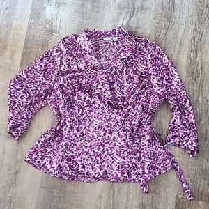 Cato Purple Wrap Wear to Work Top Size 18/20
